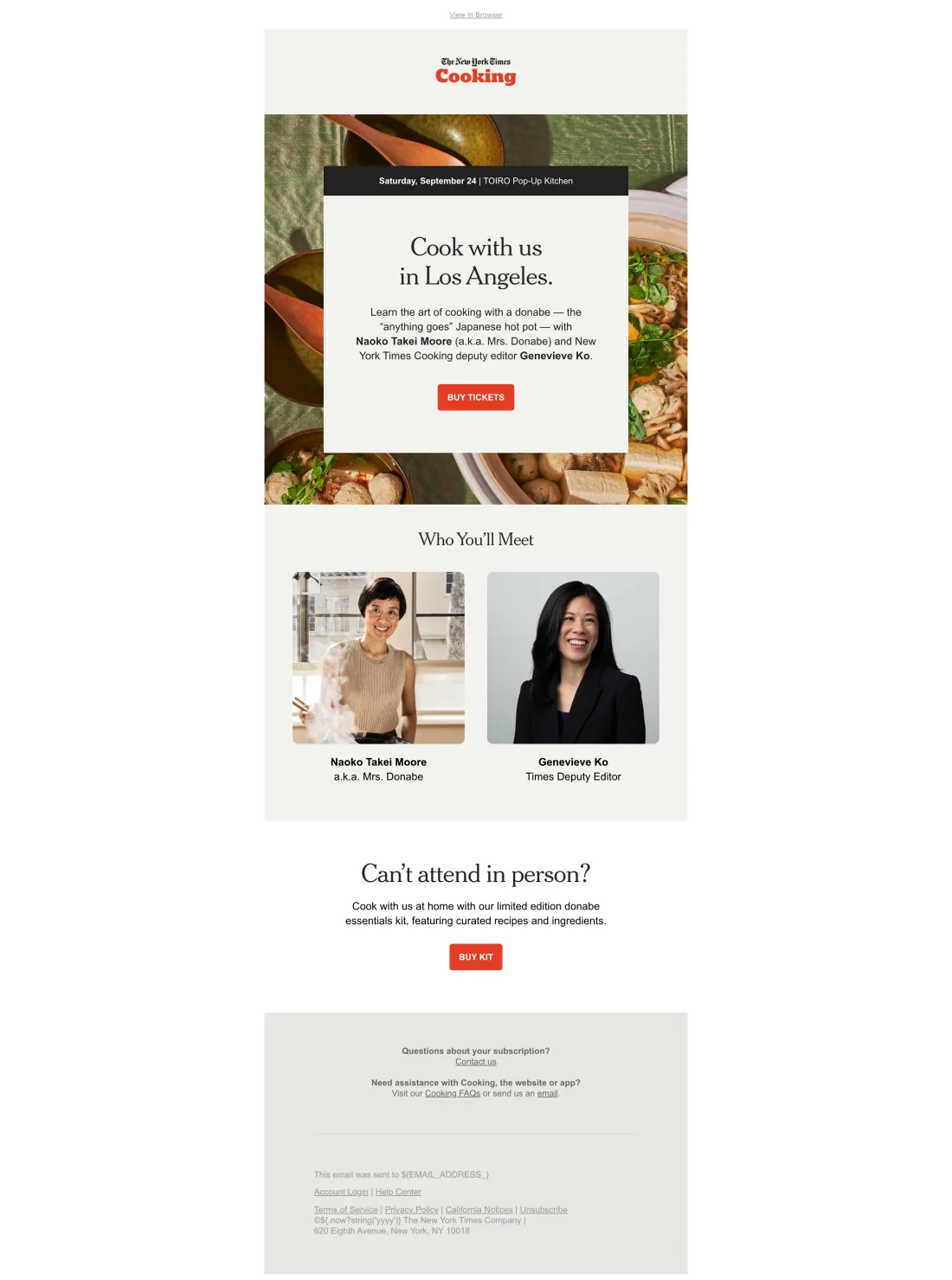 NYT — Cook with Us Event (LA)