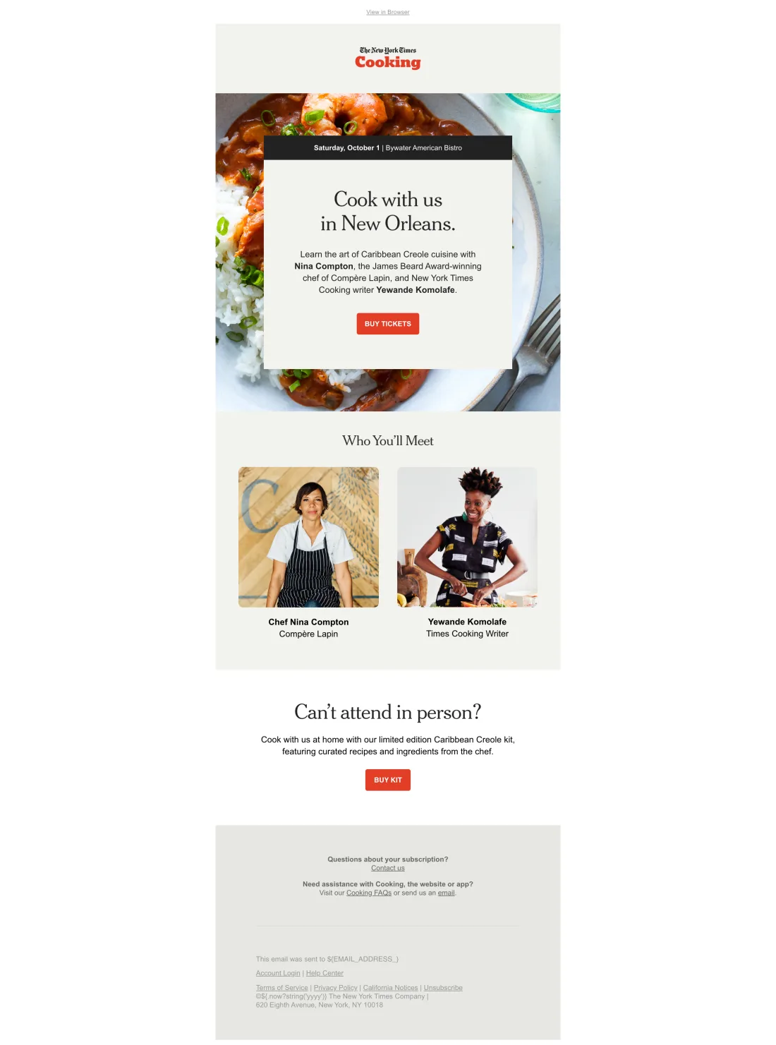 NYT — Cook with Us Event (New Orleans)